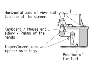 Optimum computer workstation design