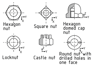 Various types of nut
