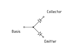 Equivalent circuit of a transistor