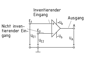 Schaltbild eines Operationsverstärkers