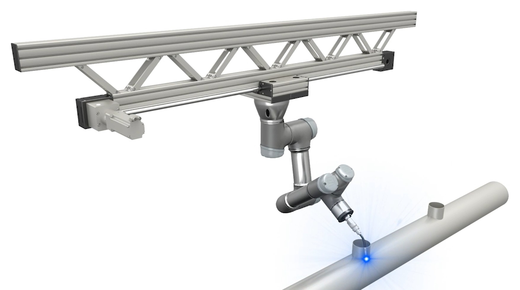 Combinación de tecnología lineal y robótica para tareas localizadas que requieren una repetibilidad precisa. Normalmente se utiliza una unidad lineal de un solo eje para la colocación automatizada y precisa de, por ejemplo, una herramienta de soldadura, un taladro o un atornillador.